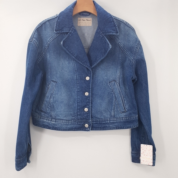 Free People Now or Never Long Sleeve Denim Jacket - Picture 9 of 9